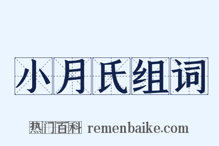 小月氏组词是什么意思的图片
